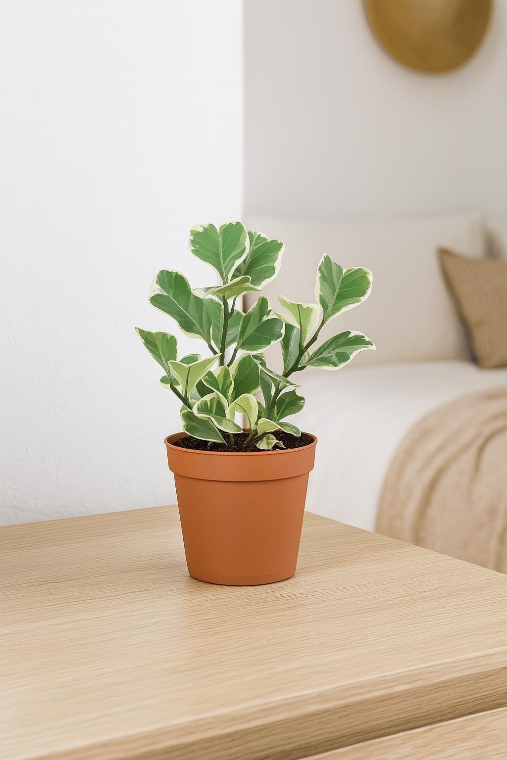 Ficus Elastica 'Triangularis' Variegated