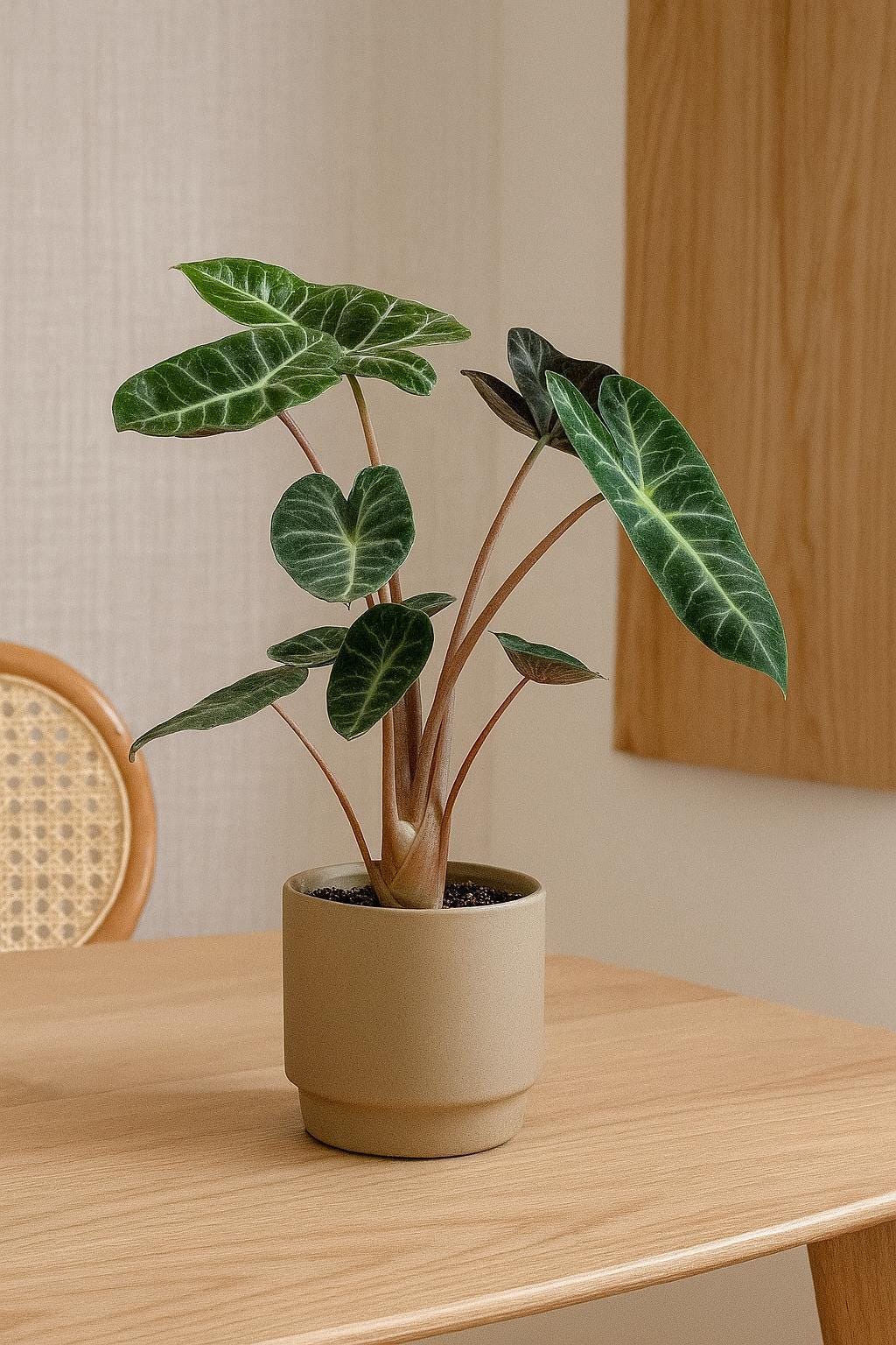 Alocasia Pink Dragon Indoor Plants 6" Pot Austin Jungle Co.