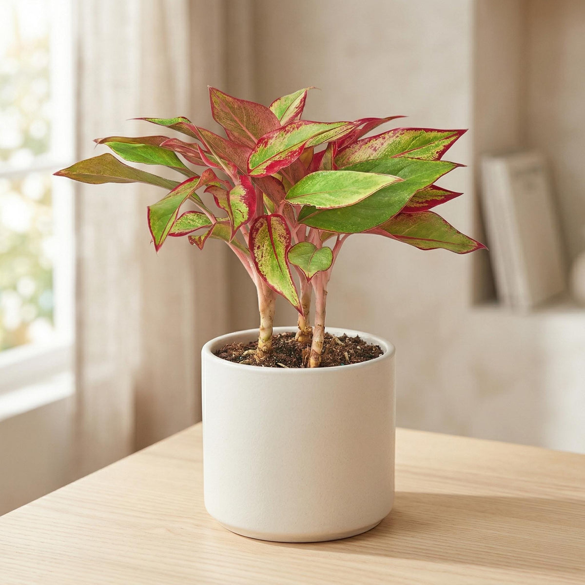Chinese Evergreen 'Red Siam' Indoor Plants 4" Pot Austin Jungle Co.