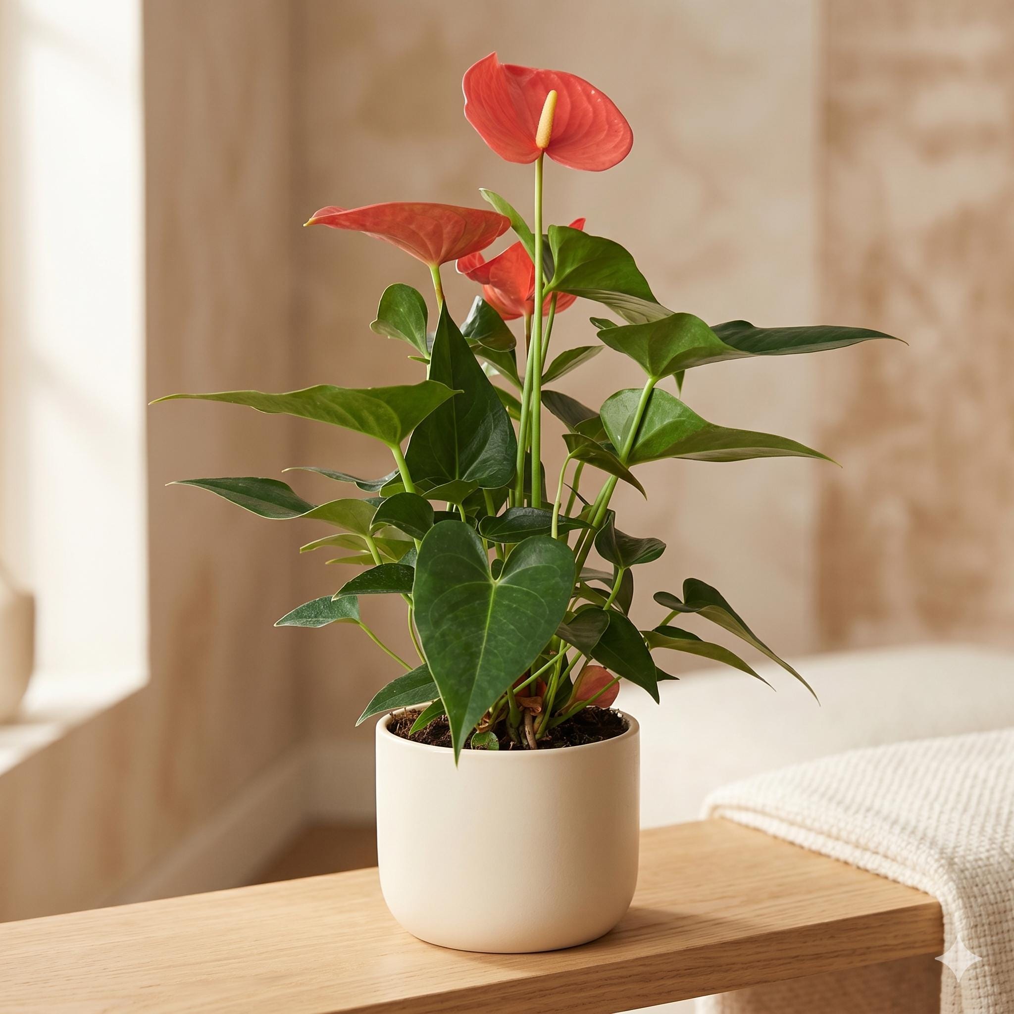 Anthurium 'Pink' Indoor Plants 4" Pot Austin Jungle Co.