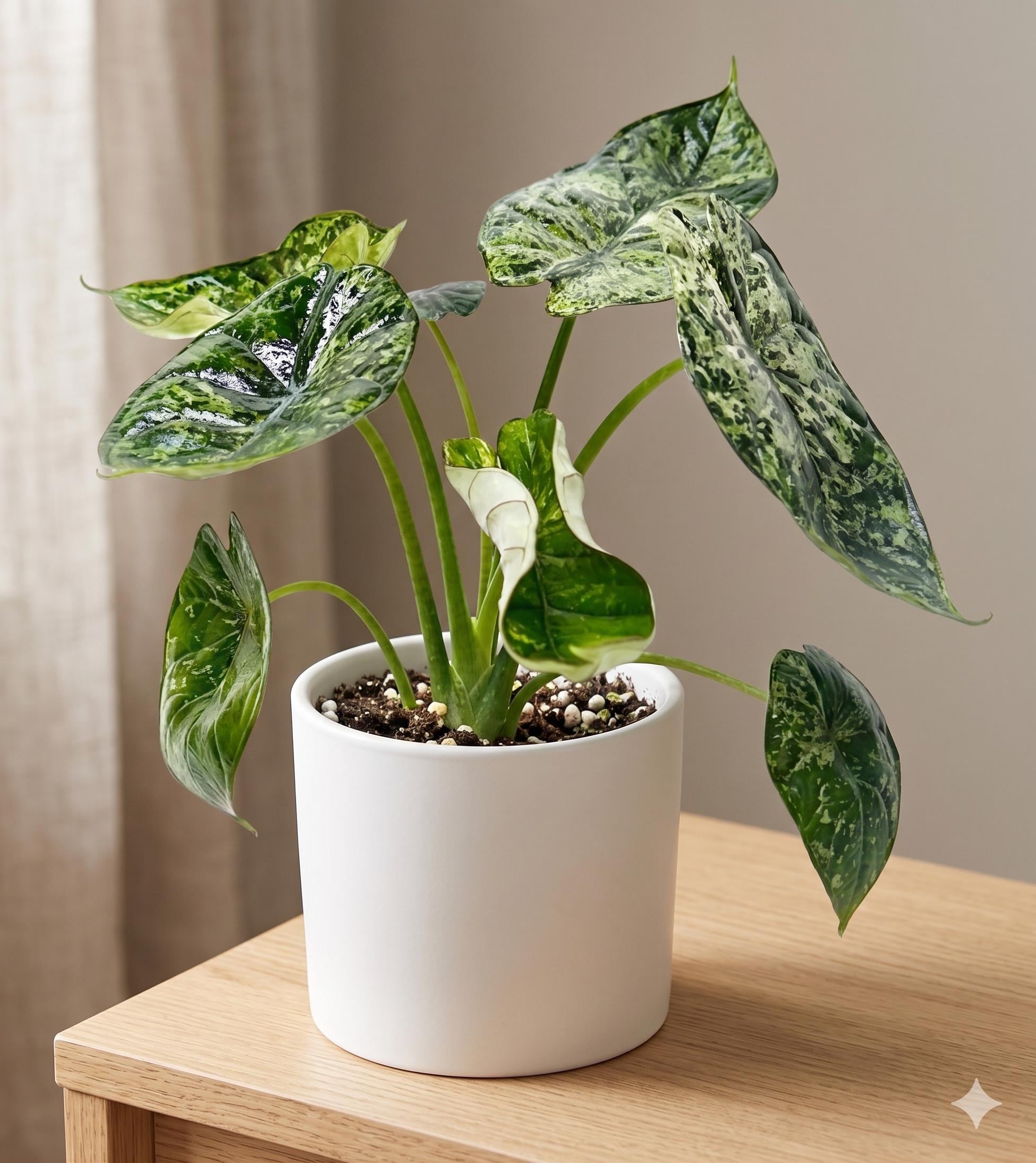 Alocasia 'Dragon Scale Mint' Indoor Plants 4" Pot Austin Jungle Co.