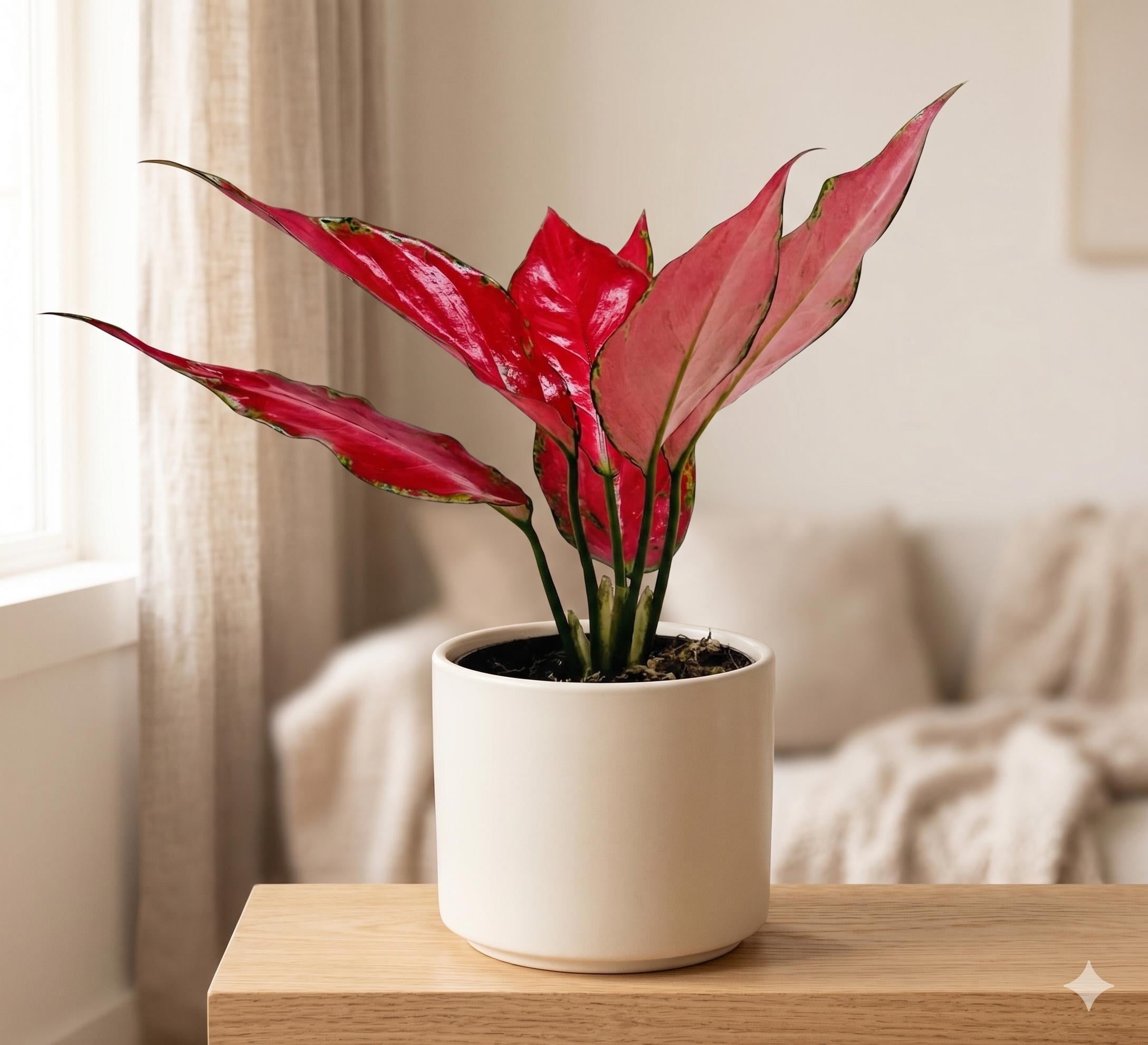 Chinese Evergreen 'Ruby Garuda' 4" Plant 4" Pot Austin Jungle Co.