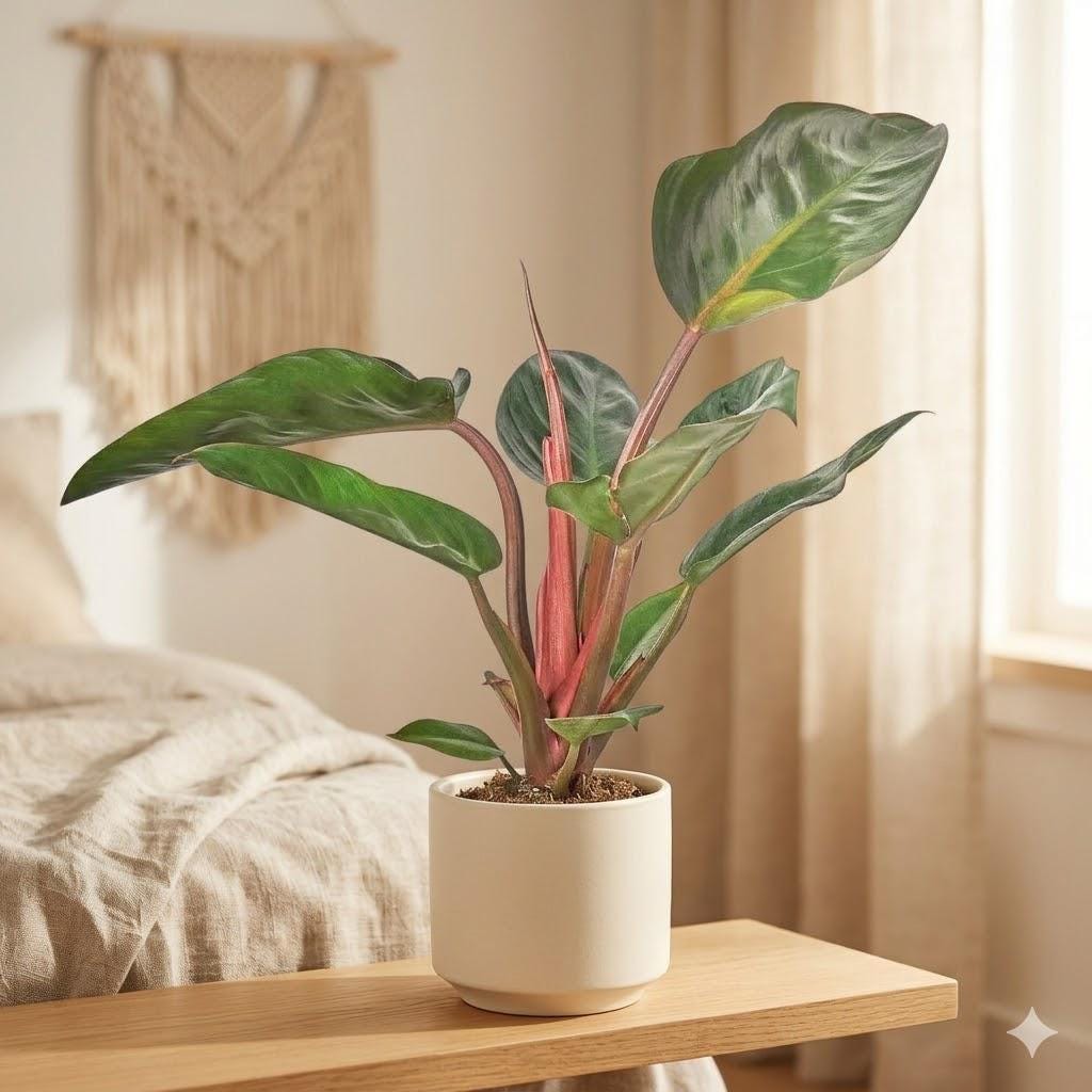 Philodendron 'Congo Rojo' 6" Plant 4" Pot Austin Jungle Co.