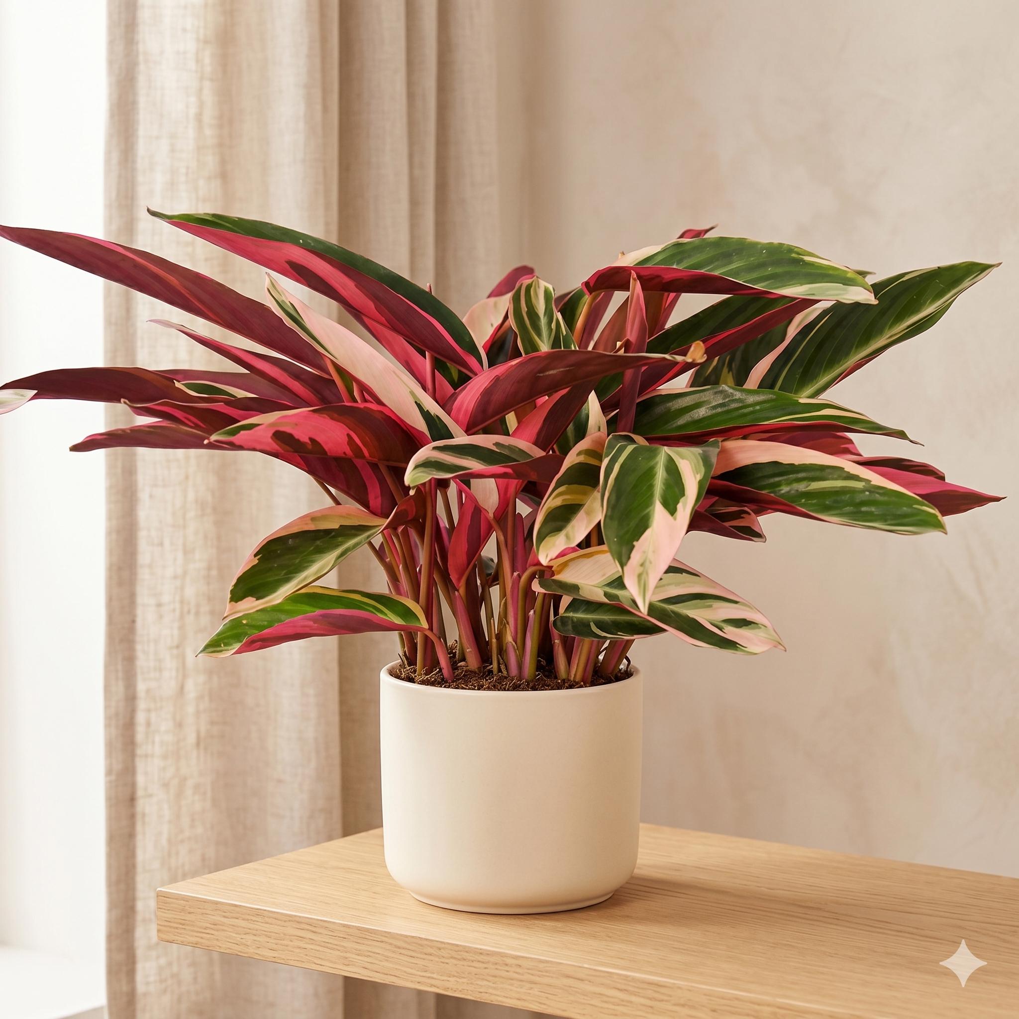 Stromanthe Triostar Indoor Plants 4" Pot Austin Jungle Co.