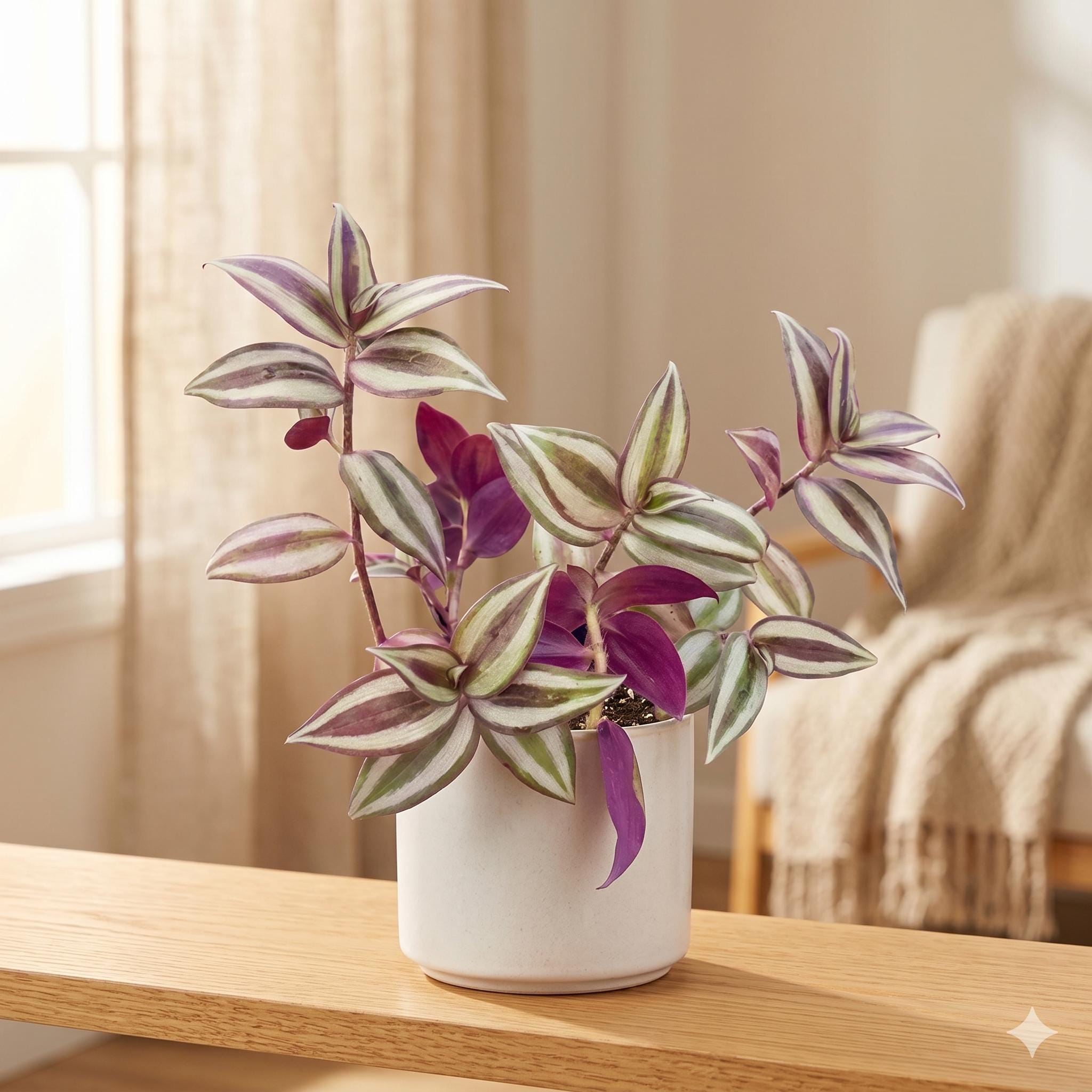 Tradescantia Zebrina 'Wandering Dude' Indoor Plants 4" Pot Austin Jungle Co.