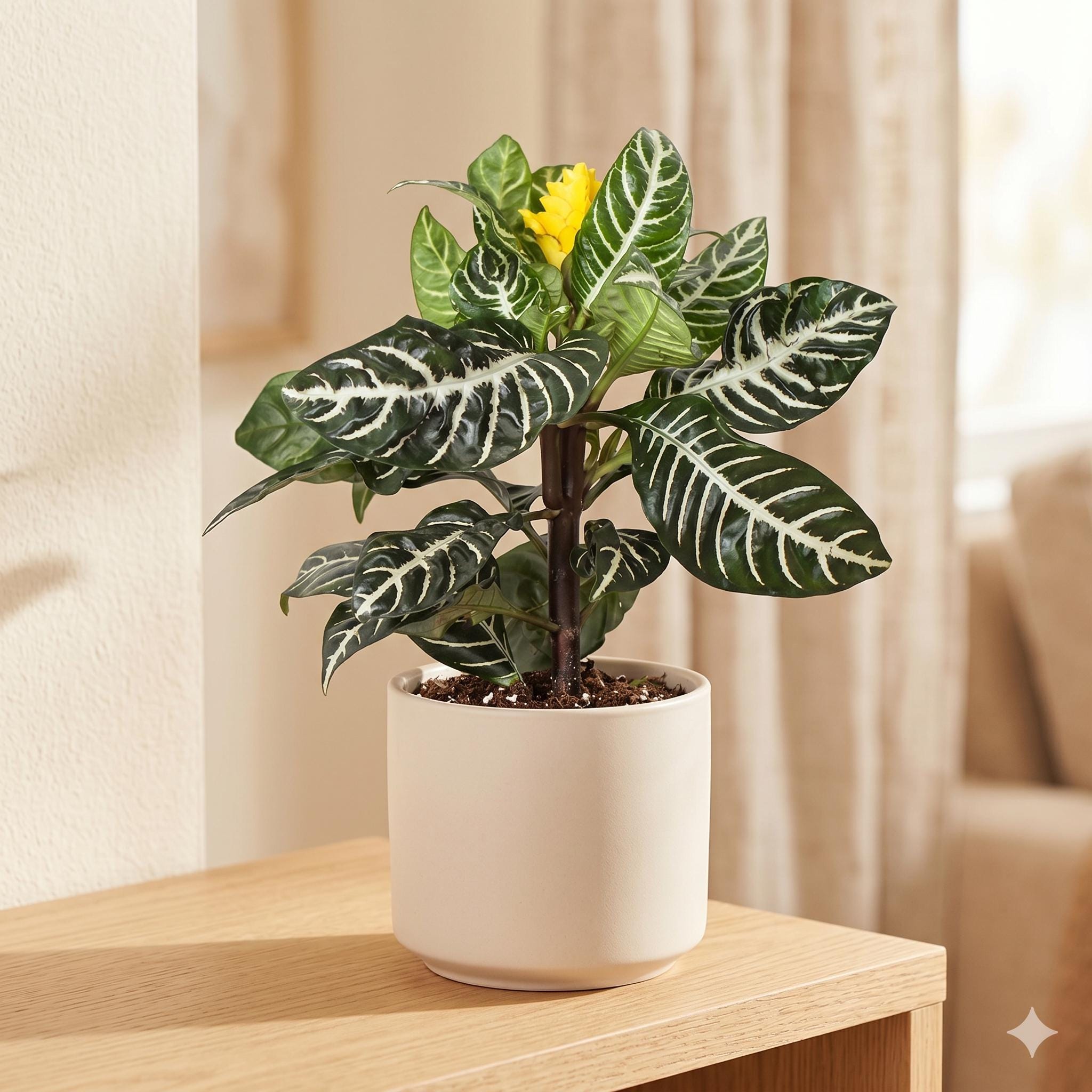 Zebra 'Aphelandra' Indoor Plants 4" Pot Austin Jungle Co.
