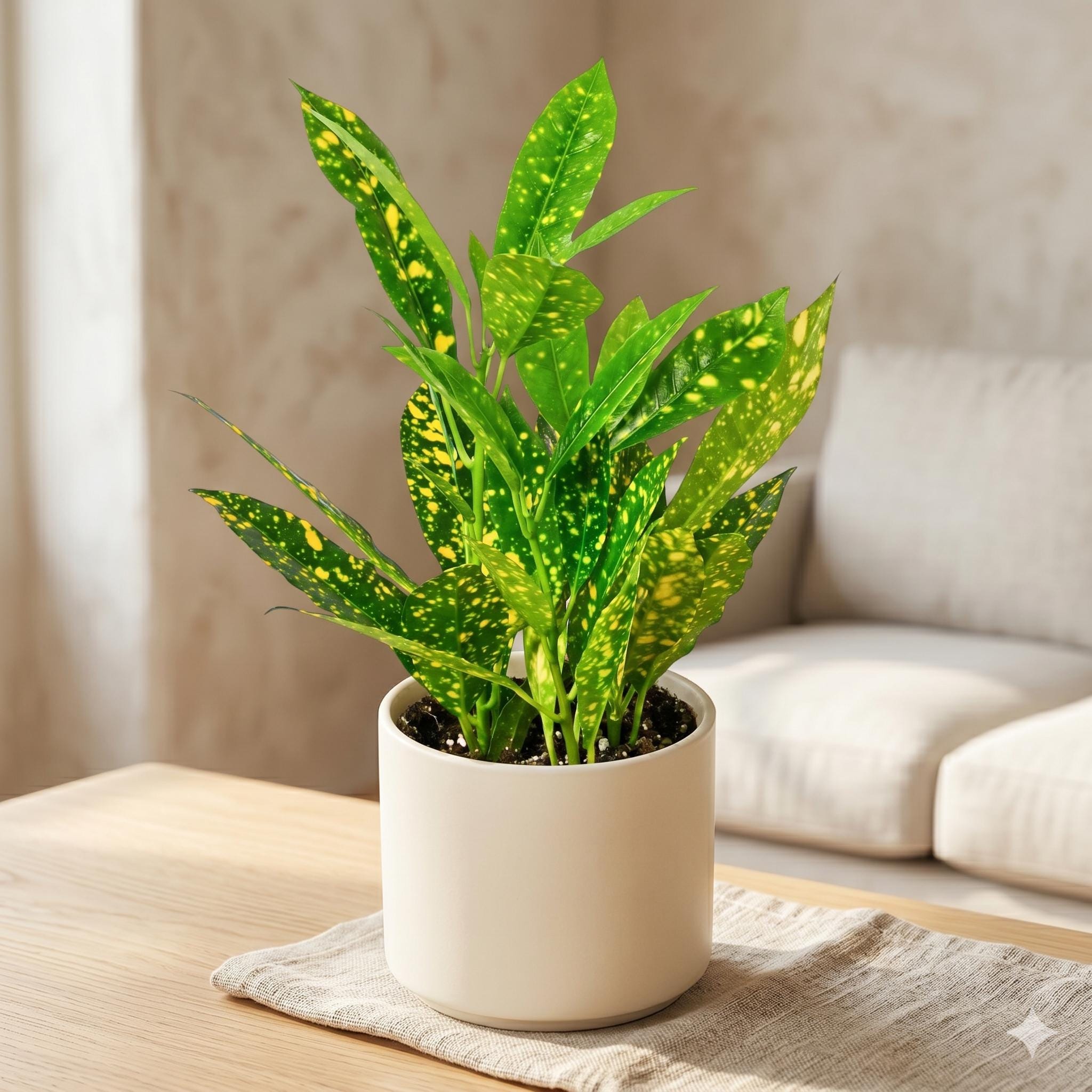 Croton 'Gold Dust' Indoor Plants 3" Pot Austin Jungle Co.