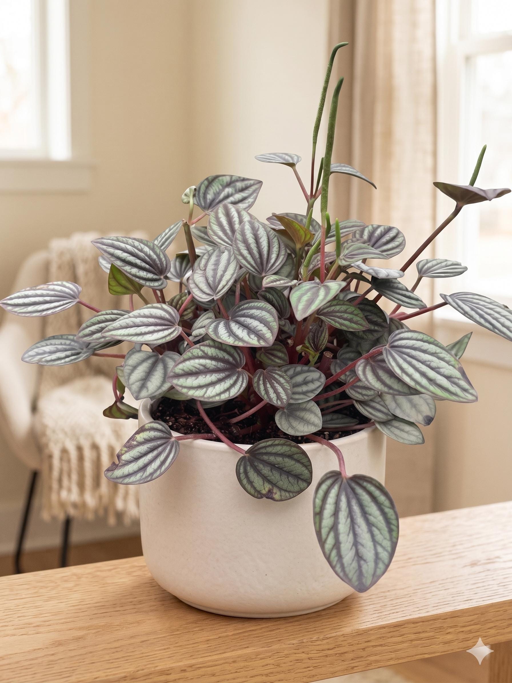Peperomia 'Picollo Banda' Indoor Plants 4" Pot Austin Jungle Co.