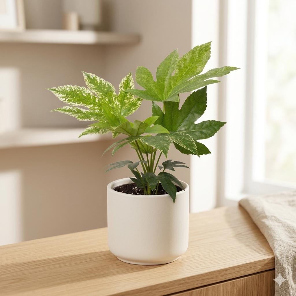 Fatsia 'Spider's Web' Indoor Plants 6" Pot Austin Jungle Co.