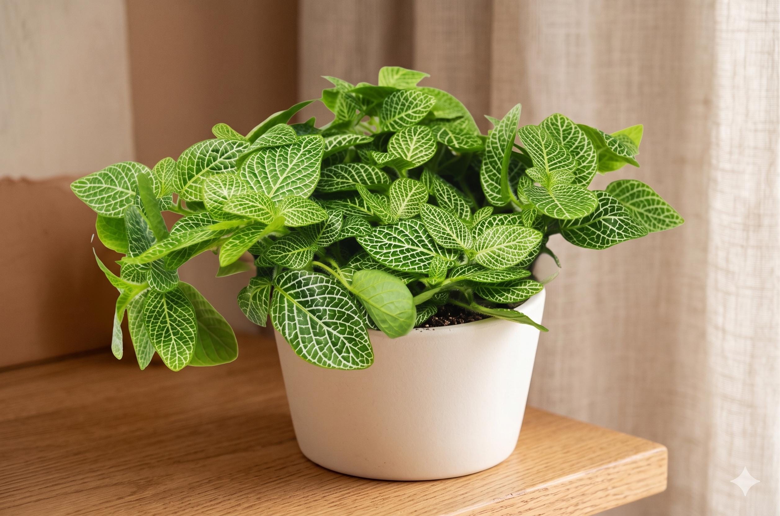 Fittonia 'White Nerve Plant' 4" Plant (1pk/$2) ($6 Ship/15oz) 3" Pot Austin Jungle Co.