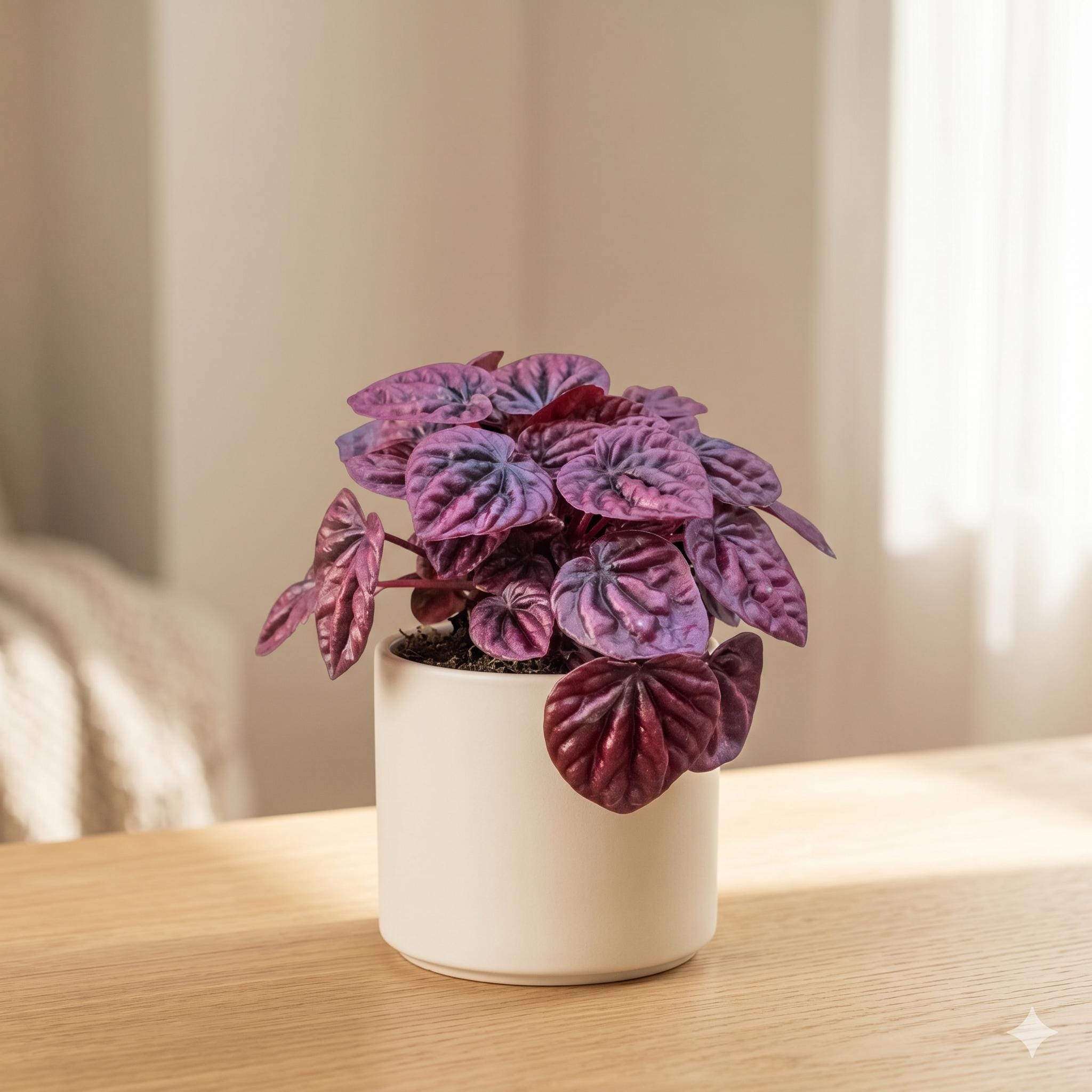 Peperomia 'Ripple Red' 4" Plant (1) ($4) 3" Pot Austin Jungle Co.