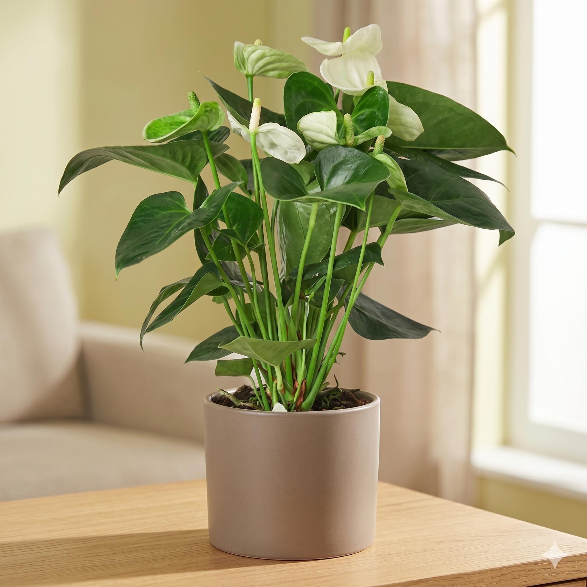 Anthurium 'White' Indoor Plants 4" Pot Austin Jungle Co.