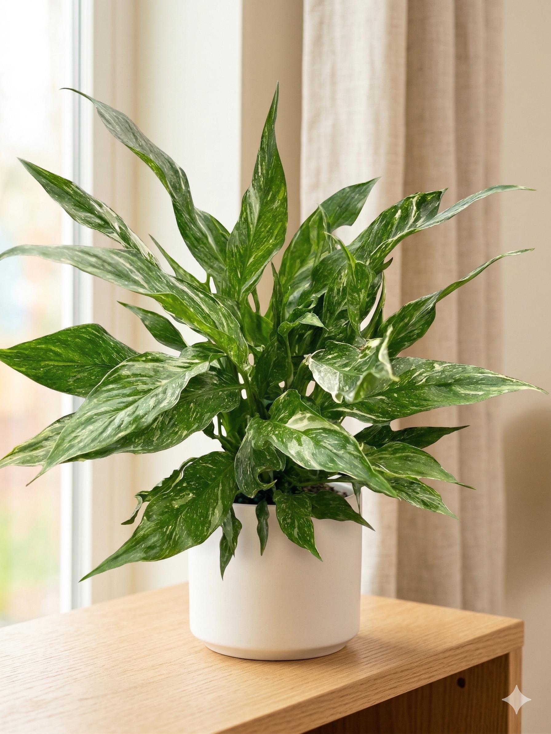 Variegated Spathiphyllum 'Domino' Default 2" Pot / Nursery Pot Austin Jungle Co.