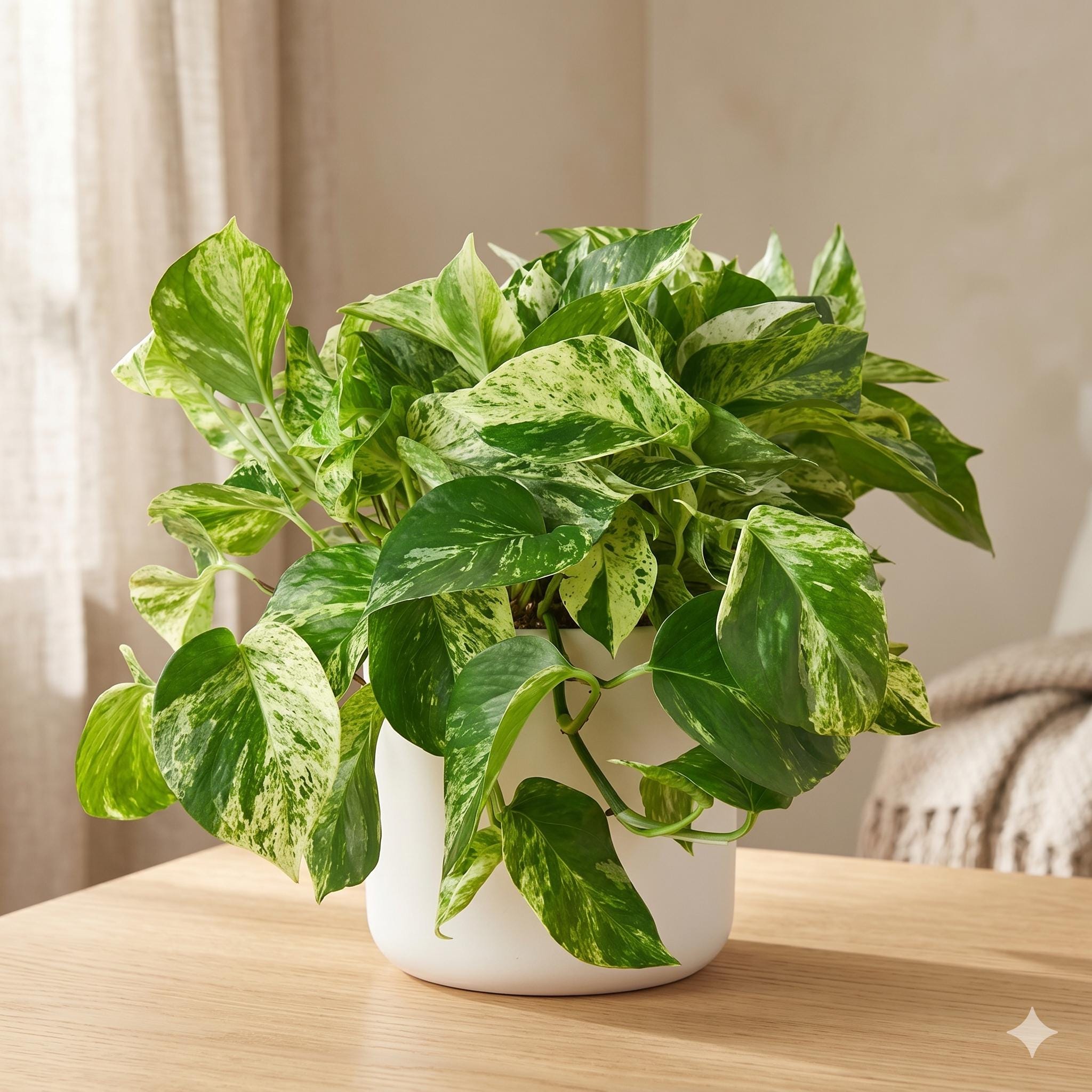 Pothos 'Marble Queen' Indoor Plants 3" Pot Austin Jungle Co.