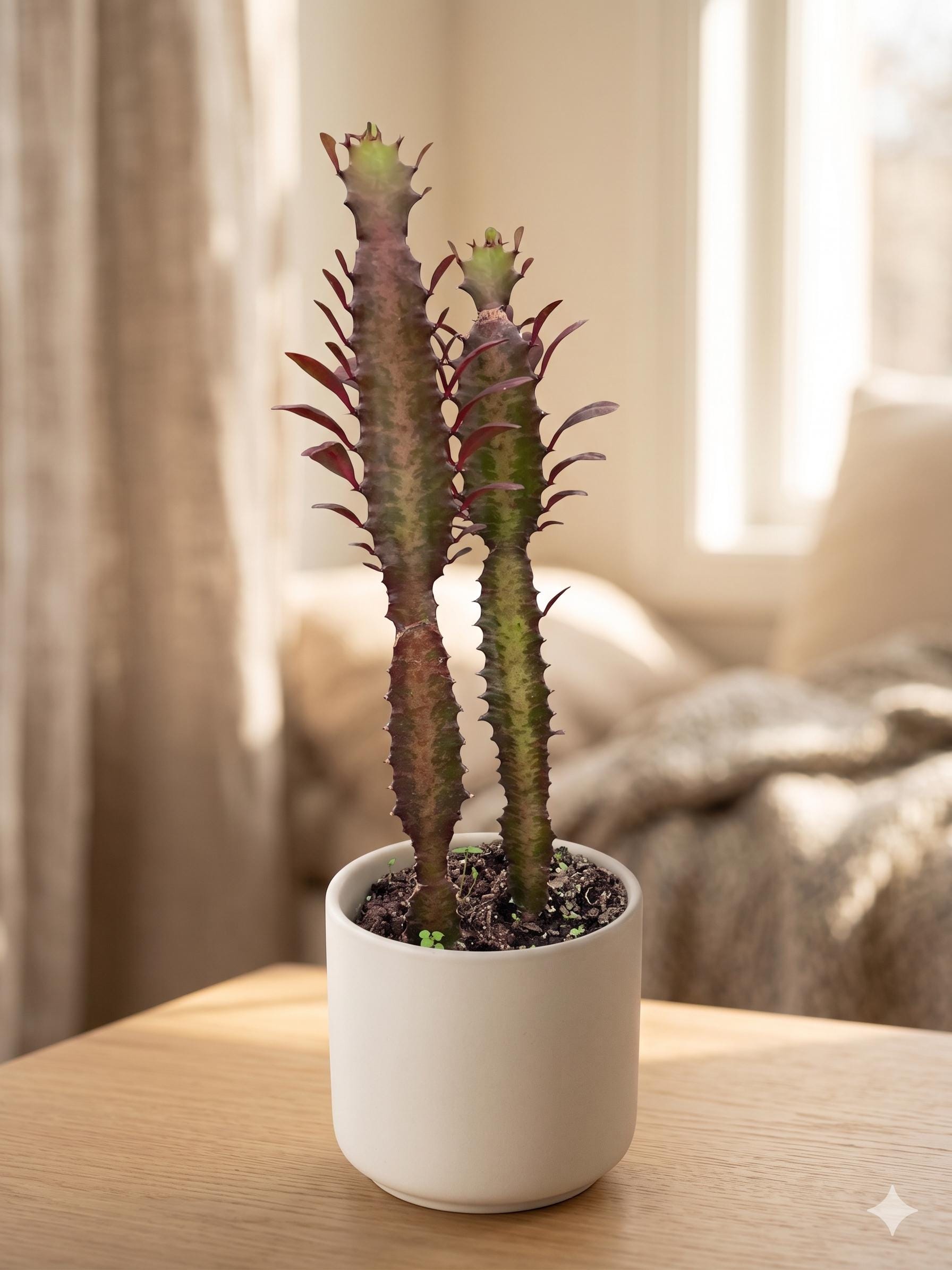 Succulent Euphorbia 'Trigona Rubra' Succulent 2" Pot Austin Jungle Co.