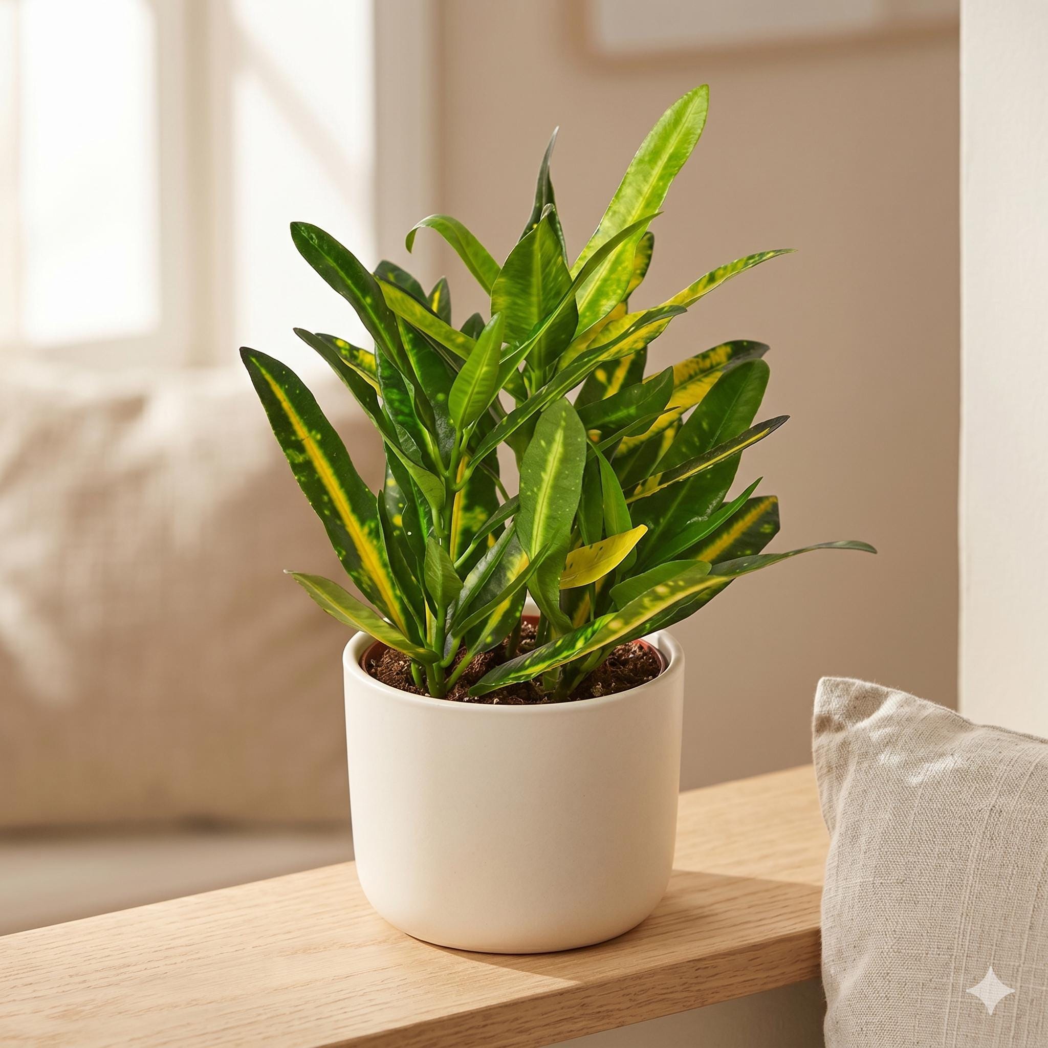 Croton 'Sunny Star' Indoor Plants 4" Pot Austin Jungle Co.